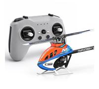OMPHOBBY Elicottero M1 V3 PRO classe 100 Mini 3D RC pronto a volare, azionamento diretto a 6 canali con ricevitore ELRS integrato e controllo di volo OFS3+, mini elicottero con trasmettitore