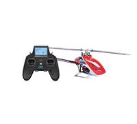 OMPHOBBY M2 EVO MK2 Pronto al Volo Elicottero Radiocomandato Professionale Motori Brushless Direct-Drive 6CH Elicotteri Telecomandati per Adulti, Mini Drone 3D con Telecomando RTF Rosso