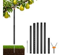 Ompinda Palo di supporto regolabile per albero da frutto con picchetto e stampella a U, 80 cm-240 cm, supporto per evitare rotture per mele, pere, pesche, agrumi