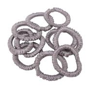 Omquot 10 elastici per coda di cavallo semplici e alla moda, elastici, sottili, per prevenire i danni ai capelli, elastici per capelli eleganti per tutti gli stili, per donne (grigio argento)