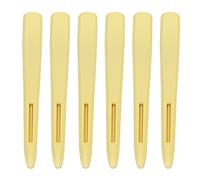 Omquot 6 Pezzi di Clip per Sezionare i Capelli Gialli con Presa Salda per lo Styling per Taglio di Capelli Parrucchiere, Set di Morsetti a Becco D'anatra, Non Cadono per il Salone