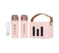 Omquot Altoparlante Portatile per Microfono Karaoke Bluetooth con Luce LED per Canti di Feste, Adatto a Varie Scene, Materiale Dell'altoparlante ABS