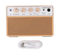 Omquot Amplificatore per Bass Chitarra Elettrica Ricaricabile Portatile 10W con Due Canali per la Pratica Indoor ed Esterno, Resistenza Durevole Per 4 Ore, Uscita Cuffie per