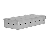 Omquot BBQ Smoker Box robusto accessorio per barbecue in acciaio inox con elevata compatibilità e griglia ventilata per barbecue a gas a carbonella