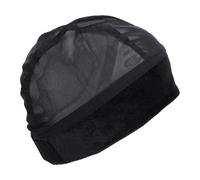 Omquot Cappuccio per parrucca in velluto largo, fascia antiscivolo per capelli chiari, accessorio stimolante la fiducia quotidiana in materiale di nylon (nero)