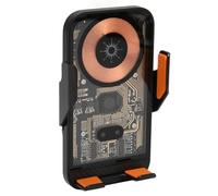 Omquot Caricabatterie da auto senza fili, efficiente supporto girevole a 360° per ricarica rapida per telefoni da 4,7-7", custodia trasparente (C10)