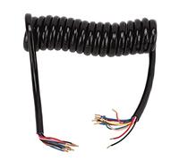Omquot Cavo a spirale per rimorchio, guaina isolata durevole, prolunga di alimentazione in rame 20 AWG per veicoli ricreativi da