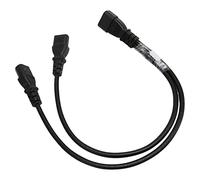Omquot Cavo adattatore splitter di alimentazione resistente al PVC per prestazioni stabili, per monitor di stampanti PC, singolo C14 a doppio 5 15R C13, 10 A AC 125 V, portatile