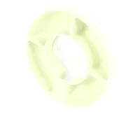 Omquot Ciotola per snack in silicone leggero, vassoio per snack riutilizzabile a 4 scomparti per guardare film portatili (beige)