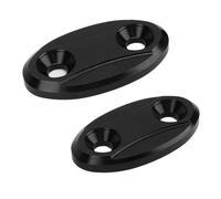 Omquot Coperchio Base Specchietto Retrovisore Moto Coperchio Foro Specchio Impermeabile Durevole per S1000RR 2009-2019 Lega di Alluminio (nero)