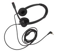 Omquot Cuffie professionali precise da 2,5 mm con voce chiara per vendite telefoniche, ospedali, banche, colore nero