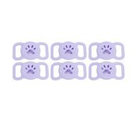 Omquot Custodia per Localizzatore Anti Smarrimento in Silicone da 6 Pezzi con Supporto per Collare per Animali Domestici per Cani e Gatti Leggera e Confortevole 2,36x1,38 Pollici (#4)