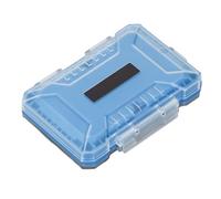 Omquot Custodia per Scheda di Memoria Multifunzionale Compatta Resistente All'acqua per Fotografi Capacità di 12 Schede Materiale ABS (Blu)