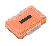 Omquot Custodia per Scheda di Memoria Multifunzionale Compatta Resistente All'acqua per Fotografi Capacità di 12 Schede Materiale ABS (Arancia)