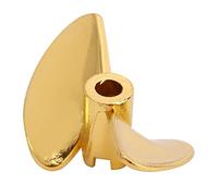 Omquot Elica in Lega di Alluminio per Barca RC, 35mm, 2 Pale, per FeiLun FT016 FT007 FT012, Elica Marine RC ad Alta Spinta per un Funzionamento Sicuro (Giallo Y)