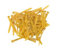 Omquot Fasce per Cosce di Pollo Etichette per Cosce di Pollame Numerate e Durevoli per L'allevamento di Anatre o Oche Anelli Leggeri per di Pollo, Anatre e Oche 100 Pezzi (Gialla)