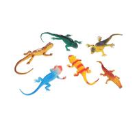 Omquot Figure di Lucertola, Set di modelli educativi realistici per l'apprendimento precoce ed esplorazione, giocattoli animali rettili per bambini 6 pezzi