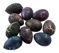 Omquot Giocattoli di uova da cova di dinosauri, kit di uova di dinosauro da cova multicolore, leggeri e sicuri per i bambini (Fissura nera)
