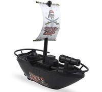 Omquot Giocattolo da Bagno per Yacht Pirata, Giocattoli Educativi per Bambini Divertenti in Plastica Leggera, Giocattoli da Bagno per Piscina in Barca Pirata, Elettrici Neri per Piscina (nera)