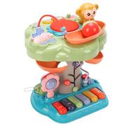 Omquot Giocattolo musicale colorato per neonati con ingranaggi girevoli e perline di abaco, per l'apprendimento cognitivo dei bambini, giocattolo in plastica per bambini piccoli per lo sviluppo delle