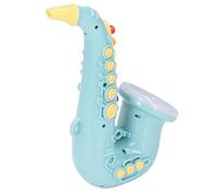 Omquot Giocattolo per sassofono per bambini, simpatico strumento musicale regolabile per bambini, festa di educazione musicale, regalo colorato in plastica (verde)