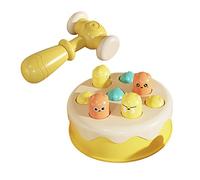 Omquot Gioco Beat A Mole per Bambini Piccoli, Giocattolo Interattivo per Migliorare la Coordinazione Occhio-Mano e la Concentrazione, Materiale ABS, 2 unità per Il Divertimento in Famiglia (Gialla)
