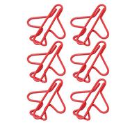 Omquot Graffette Metalliche a Forma di Aereo Processo di Placcatura Prevenzione Ruggine Graffette Carine per Scrapbooking 100 Pezzi per Ufficio o Scuola (Rosso)