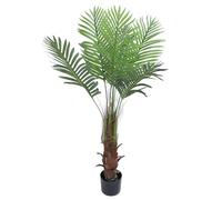 Omquot Grande falso cocco pianta artificiale alta 49,2 pollici per decorazione interna ed esterna, ideale per soggiorno e giardino