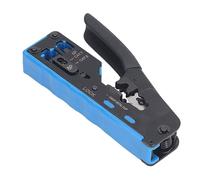 Omquot Kit di strumenti di crimpatura Ethernet RJ45, pinza crimpatrice All-in-one efficace per connettore RJ 8P 6P, spellatura di taglio per installatori PVC/acciaio legato