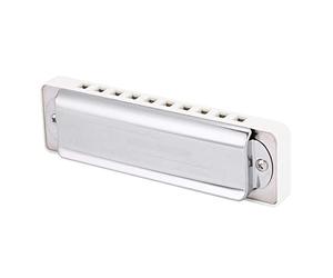 Omquot KONGSHENG - Armonica a bocca grande, elegante, con tubo resistente alla corrosione, 10 fori, per imparare la musica e rilassarsi (bianca)