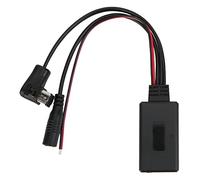 Omquot Lettore musicale stereo Bluetooth 5.0, cavo adattatore AUX con microfono per radio IP-Bus, materiale ABS durevole per sistema audio auto, esperienza di guida a mani libere