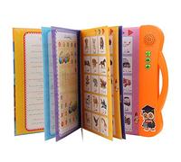 Omquot Libro sonoro educativo per bambini, giocattolo puzzle, penna di apprendimento per lo sviluppo intellettuale, a partire da 3 anni, arancione (arancione)