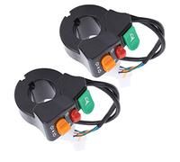 Omquot Luci universali 3 in 1 per biciclette elettriche, scooter, indicatori di direzione, interruttori di clacson, leggeri per manubrio da 22 mm