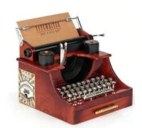 Omquot Macchina da scrittura Clockwork - Carillon con mini cassetto, suono melodico per il relax nella camera da letto, componenti metallici, 17,64 oz (YL2021 scatola musicale per macchina da digitare