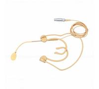 Omquot Microfono con doppio gancio per l'orecchio, suono chiaro professionale per DJ, cantanti, ingegneri di registrazione, con cavo XLR a 3 pin e parabrezza