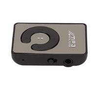 Omquot Mini lettore musicale MP3 portatile con clip posteriore con slot per schede di memoria, per esercizi di viaggio (nero)