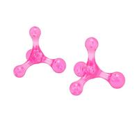 Omquot Mini Palmare 4 Sfere Relax Digitopressione Massaggiatore per Braccio Gamba Rosa Strumento Ergonomico per il Corpo per Collo Spalle Cosce Polpacci 2 Pezzi