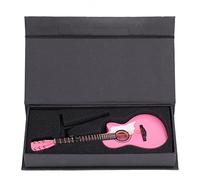 Omquot Modello di Chitarra in Faggio Rosa, Strumento Musicale, Design Preciso, 18cm, Grandi Regali per la Famiglia