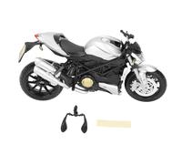 Omquot Modello di Moto in Lega in Scala 1:12 Giocattolo da Moto per Bambini per Raccolta e Decorazione 6,7 X 3,5 Pollici (Argento)