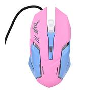 Omquot Mouse da gioco rosa ad alta sensibilità, 3200 DPI, presa comoda per giocatori professionisti, ABS, 5,3 x 2,8 x 1,6, 6 pulsanti