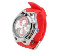 Omquot Orologio Al Quarzo da Uomo Orologio Analogico Alla Moda Luminoso Resistente All'acqua 30M per attività Sportiva Cinturino in Silicone 43,7 Mm (Cinturino rosso)