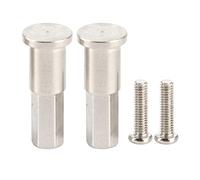 Omquot Parti di Aggiornamento per Asse Ruota Anteriore in Metallo per Auto WPL D12 RC Accessori di Ricambio Durevoli Ad Alta Resistenza Argento 20x9mm Coppia