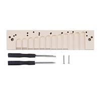 Omquot Pettine Harmonica in lega di alluminio ad alta resistenza, lucidatura fine, scala cromata a 12 fori per il tono, buono e facile da soffiare, argento (oro)