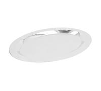 Omquot Piastre in acciaio inox versatili in acciaio inox con superficie a specchio elegante e raffinata, 304 vassoio di servizio per hotel e ristorante (forma dell'uovo (18,1in))