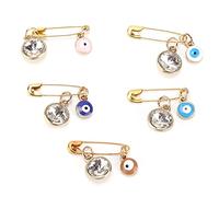 Omquot Pin di Sicurezza per Perno di Sicurezza 8 × 4 × 1 Occhi Blu Mandrini Turcs Personalizzare il Perno per Cappelli Borse per Abiti per le Spille di per i Vestiti