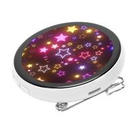 Omquot Pin digitale touch screen HD da 1,85 pollici per gli appassionati di anime, caricamento facile di contenuti per accessori per zaino (bianco latte)