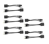 Omquot POE Splitter Adattatore Iniettore DC12V per Telecamera IP Stabilità Migliorata Lunga Durata per Monitoraggio Interno (Nero)
