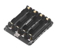 Omquot Porta batteria al litio con 4 slot, modulo di sviluppo efficiente per alimentazione mobile, circuito di protezione integrato contro il sovraccarico, corrente di uscita CC 5 V 3 A per