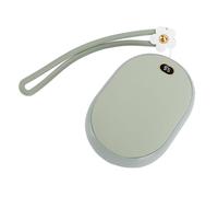 Omquot Power Bank Scaldamani USB con Display LED e Riscaldamento su Entrambi i Lati per attività Invernali All'aperto - Batteria Ricaricabile da 10000 MAh (Verde)
