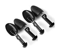 Omquot Pratica barella per scarpe, 4 pezzi, 25 cm a 32 cm, supporto per scarpe Shaper in plastica, nero/ferro per tacchi a punta chiusa